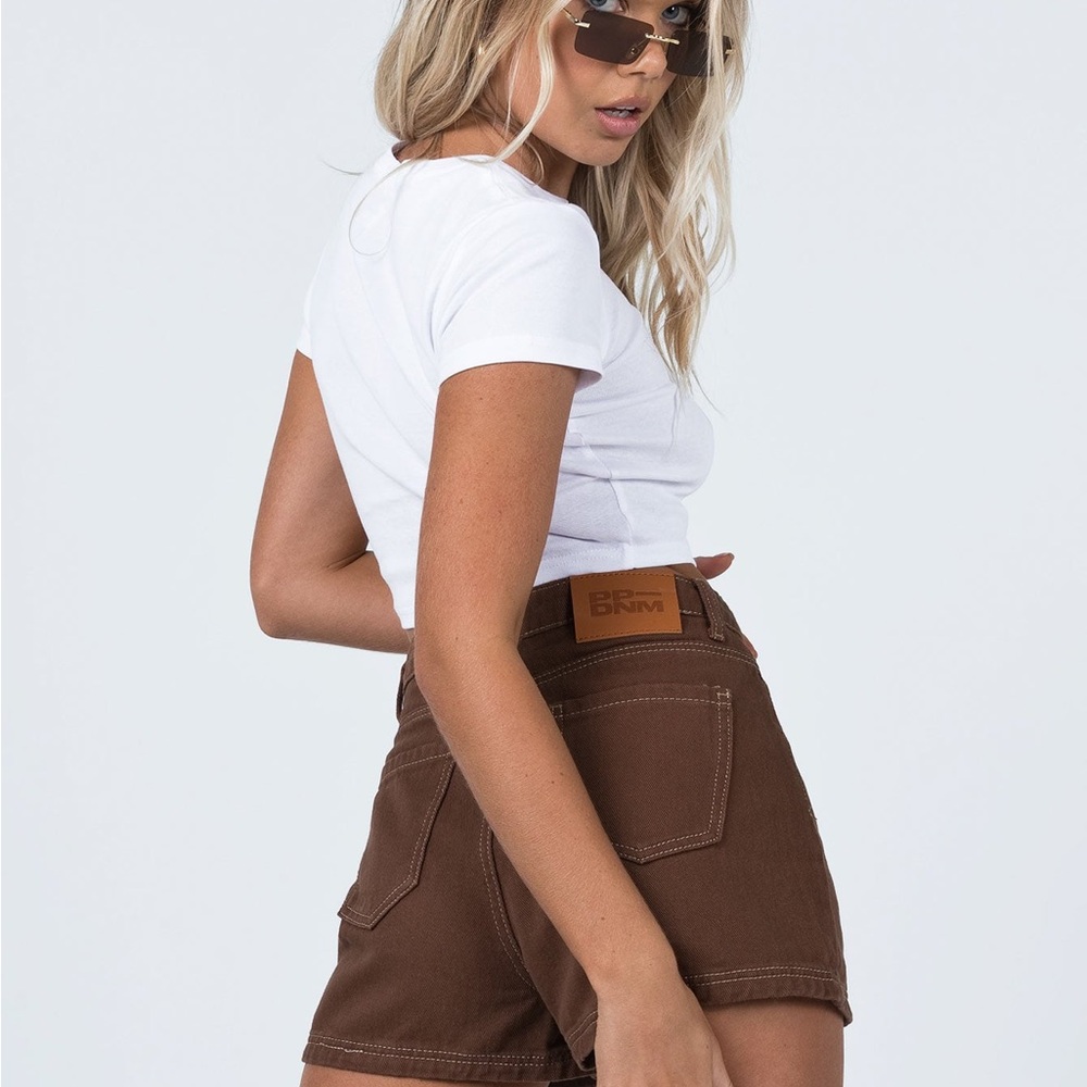Princess Polly Brown Jean Shorts